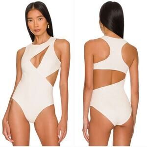 h:ours Kyoto Bodysuit in White XS